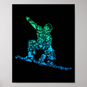 Póster Guay Snowboarder Apparel and Gift Ideas Nieve masc