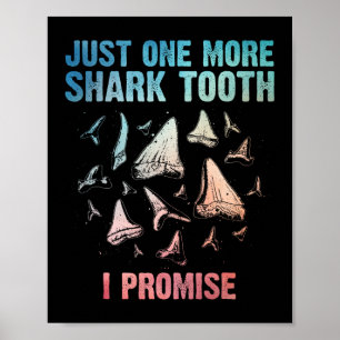 Póster Guay Tiburón Teeth Art Para Hombres Mujeres Megalo
