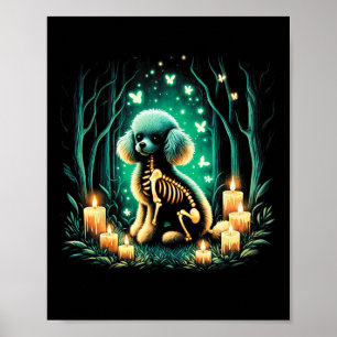 Póster Guay Toy Poodle Dog Skeleton Halloween Dog Mom Dad
