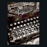 Póster Guay Vintage Typewriter Moderno Diseño Pop Art<br><div class="desc">Mezcle lo viejo con lo nuevo con el fresco arte pop usando una máquina de escribir vintage como materia,  pero usando círculos concéntricos modernos como el diseño de arte pop. Disponible en una variedad de regalos de novedad,  estuches para iPhone,  pegatinas,  etiquetas,  accesorios electrónicos,  tarjetas de visita y más.</div>
