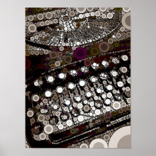 Póster Guay Vintage Typewriter Moderno Diseño Pop Art