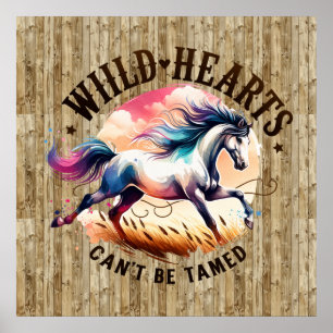 Póster Guay wild corazones a caballo occidental