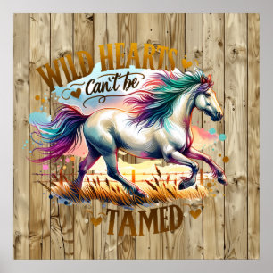 Póster Guay wild corazones a caballo occidental