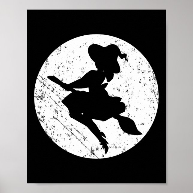 Póster Guay Witch Silhouette Halloween Trick O Trek Y (Frente)
