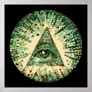 Póster Guay y camuflaje único Illuminati