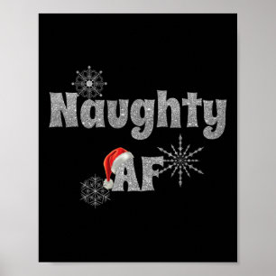 Póster Guay Y Snowy Naughty Af Funny Y Naughy Christ
