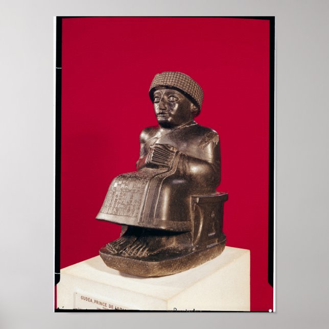 Póster Gudea, Príncipe de Lagash, dedicado a (Frente)