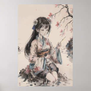 Poster Gueixa - Arte Tradicional Chinesa