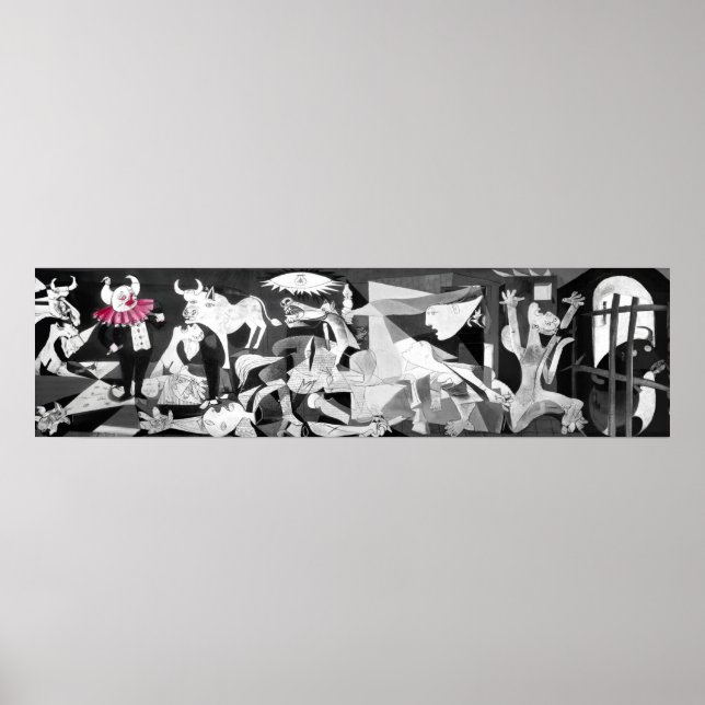 Póster Guernica excepto que hay un Payaso (Frente)