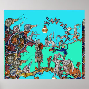 PÓSTER GUERRA BESTIARIA MEDIEVAL, COLCHAS, FRANCOS GIGANT