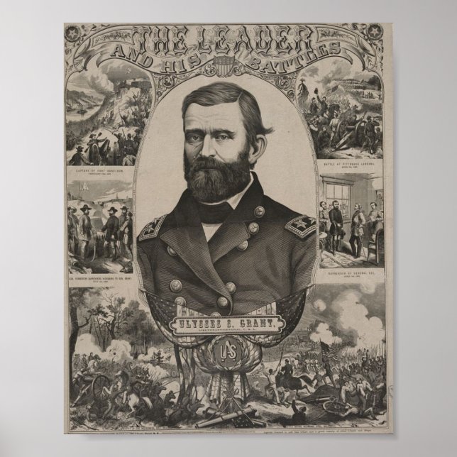 Póster Guerra Civil de Estados Unidos: Ulysses S. Grant (Frente)