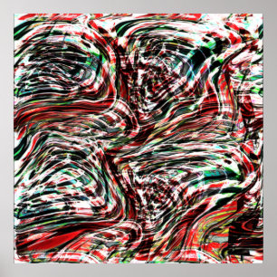 Póster Guerra de cintas rojas contra el cian