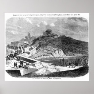 Póster Guerra de los Duquíes, fortificaciones danesas