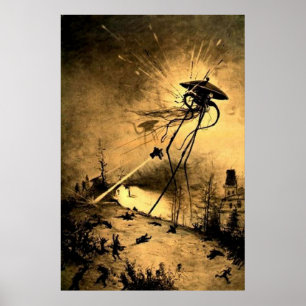 Póster Guerra de los Mundos H G Wells