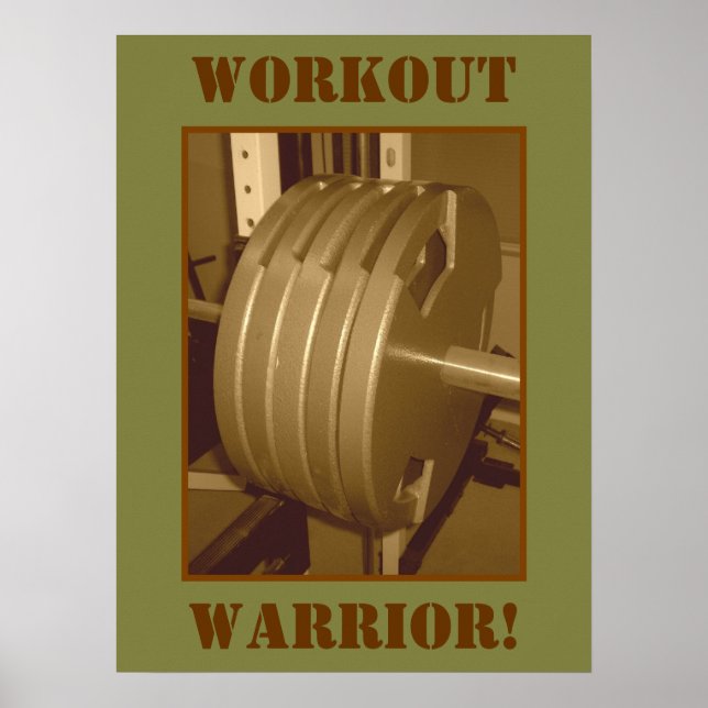 Póster ¡GUERRA DE TRABAJO! Poster del ejercicio de elevac (Frente)