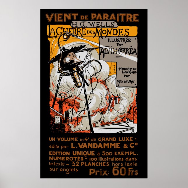 PÓSTER GUERRA DEL MUNDO POSTER FRANCÉS 1906 (Frente)