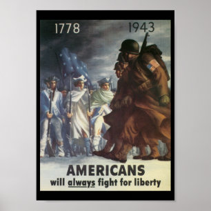Póster Guerra mundial de la lucha de los americanos 2