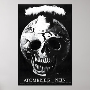 Póster Guerra nuclear alemana - Sin cartel político de pa