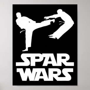 Póster Guerras de Spar Dicho Divertido Taekwondo Mma Luch