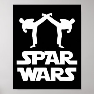 Póster Guerras de Spar Mma Karate Taekwondo Boxeo Artes M