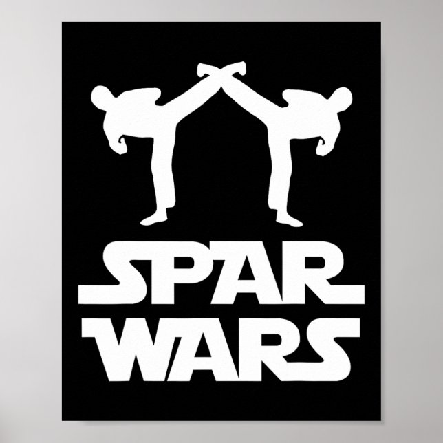 Póster Guerras de Spar Mma Karate Taekwondo Boxeo Artes M (Frente)
