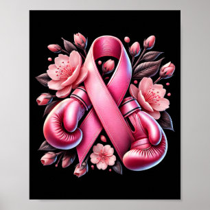 Póster Guerrera del Cáncer de Mama Conciencia del Cáncer