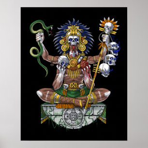 Póster Guerrero azteca chamán