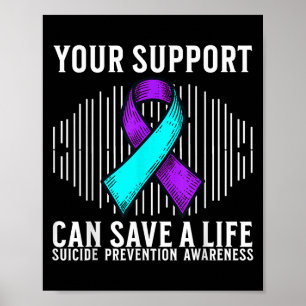 Póster Guerrero de Conciencia del Suicidio Prevención del