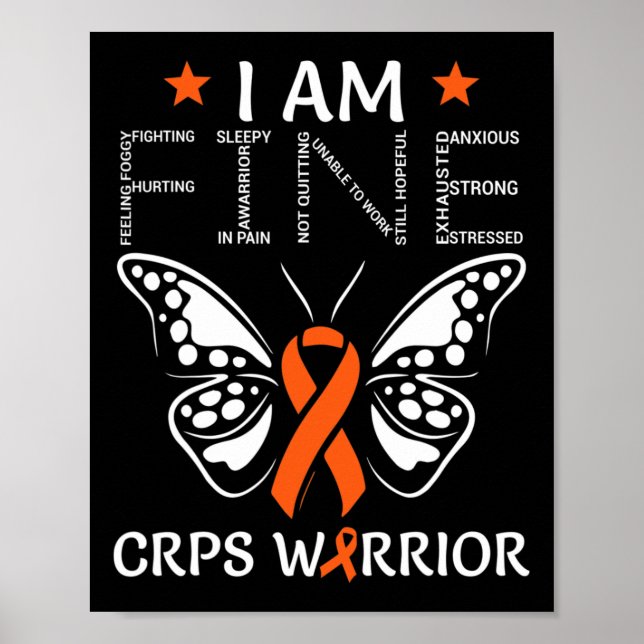 Póster Guerrero de CRPS Soy un buen Naranja Cinta Maripos (Frente)