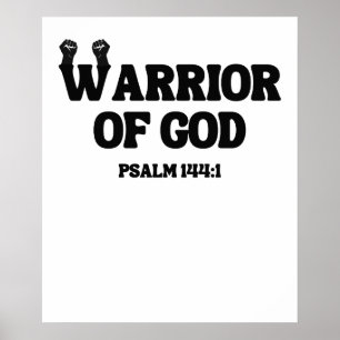 Póster Guerrero de Dios - Salmo 144:1
