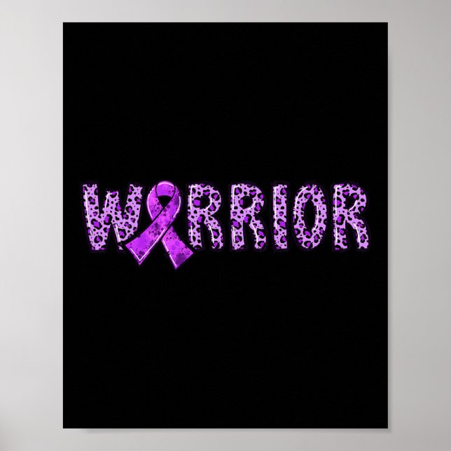 Póster Guerrero de Epilepsy Awareness Leopardo de Cinta P (Frente)