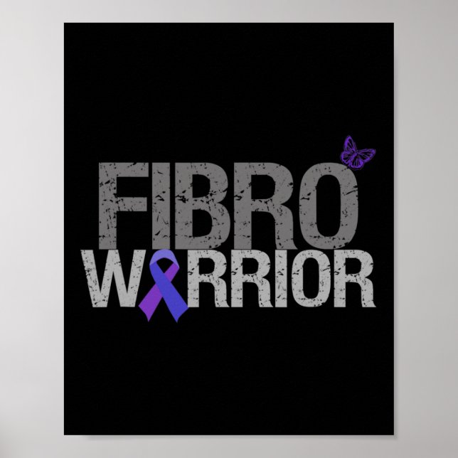 Póster Guerrero de Fibro - Conciencia de Fibromialgia (Frente)