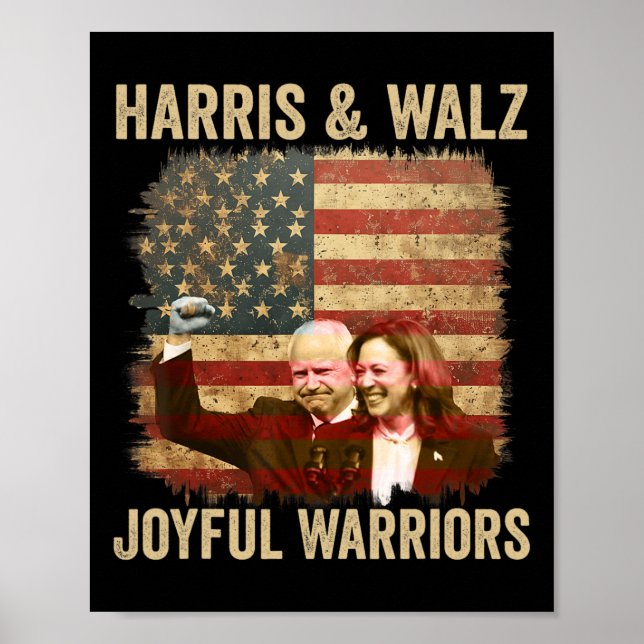 Póster Guerrero De Kamala Harris Tim Walz 2024 1 (Frente)