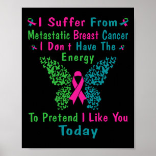 Póster Guerrero de la Cinta de Cáncer de Mama Metastásico