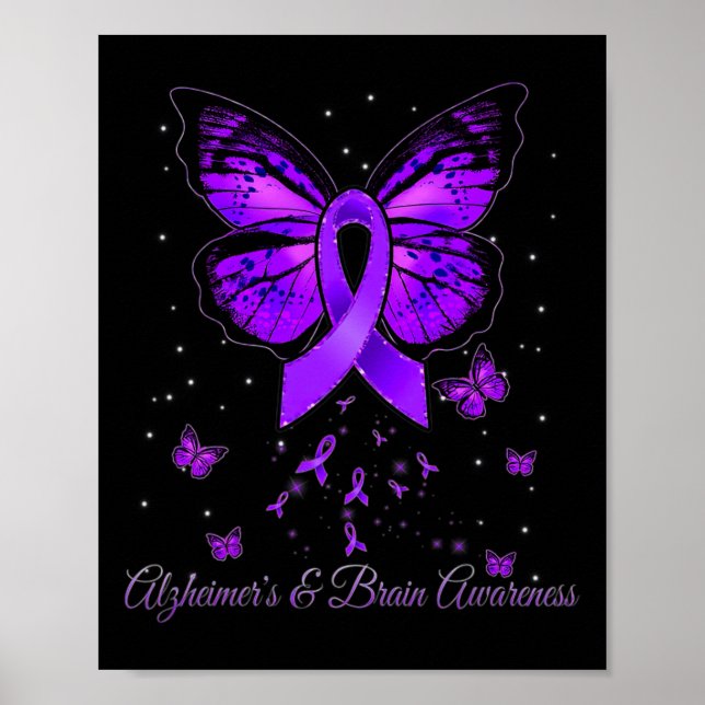 Póster Guerrero de la cinta morada Alzheimerheimer Brain  (Frente)