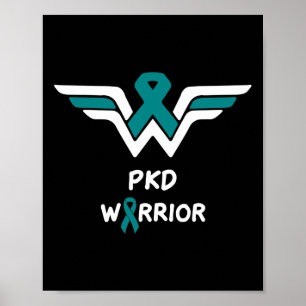 Póster Guerrero de la conciencia sobre la enfermedad rena