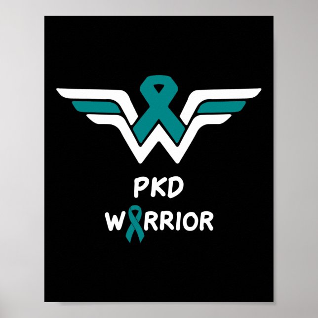 Póster Guerrero de la conciencia sobre la enfermedad rena (Frente)