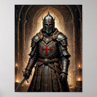 Póster Guerrero de la Cruzada de Fantasía en cripta secre