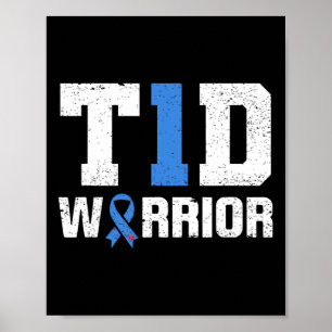 Póster Guerrero de la diabetes del T1d Conciencia sobre l