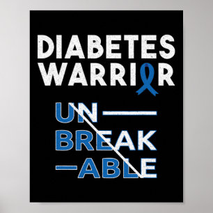 Póster Guerrero de la diabetes Mes de toma de conciencia 