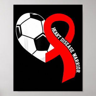 Póster Guerrero de la enfermedad del corazón Fútbol Coraz