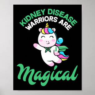 Póster Guerrero de la enfermedad Magia Unicornio Concienc