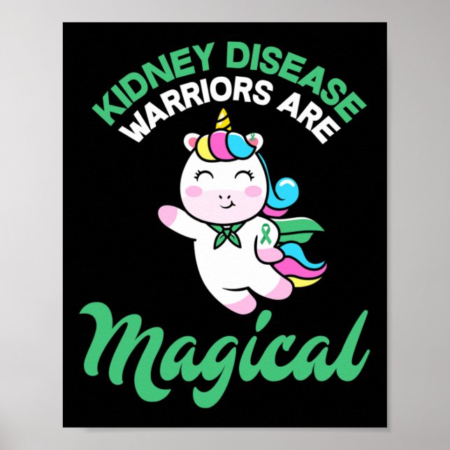 Póster Guerrero de la enfermedad Magia Unicornio Concienc (Frente)