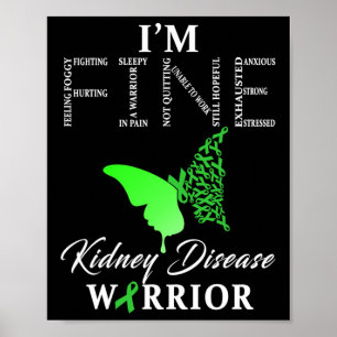 Póster Guerrero de la enfermedad renal estoy bien 1