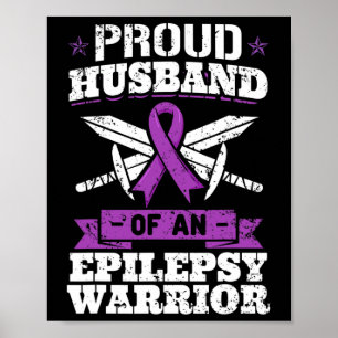 Póster Guerrero de la epilepsia Husbynd trastorno epilépt