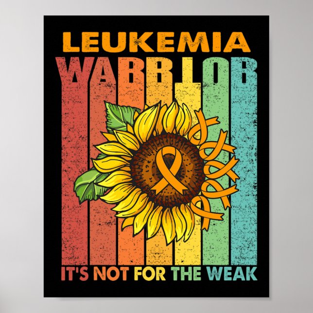 Póster Guerrero de la leucemia no es para débiles (Frente)