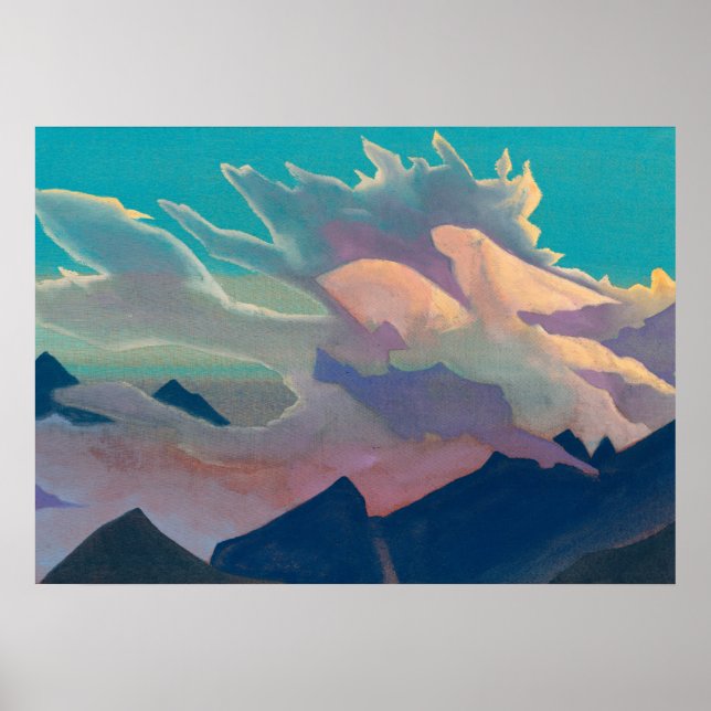 Póster Guerrero de la Luz, 1933 por Nicholas Roerich (Frente)