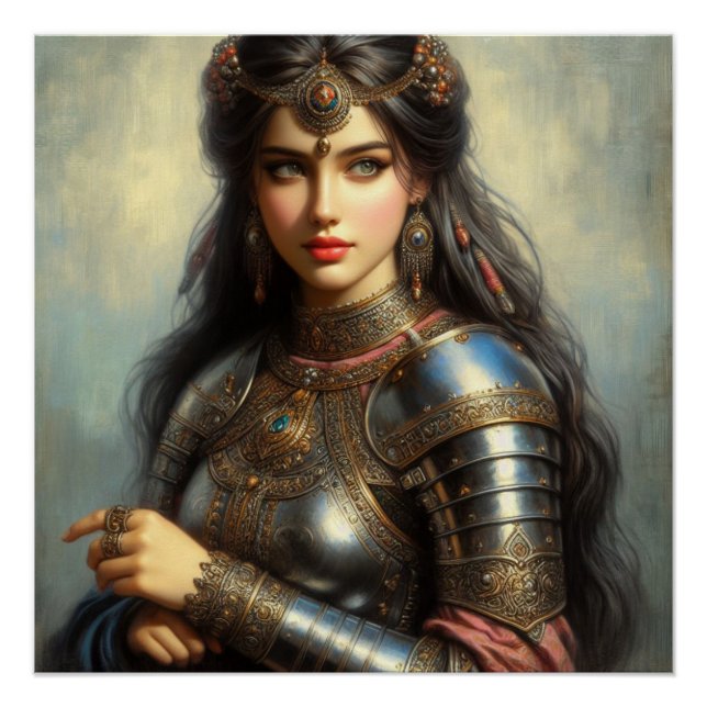 Póster Guerrero de la princesa medieval (Anverso)