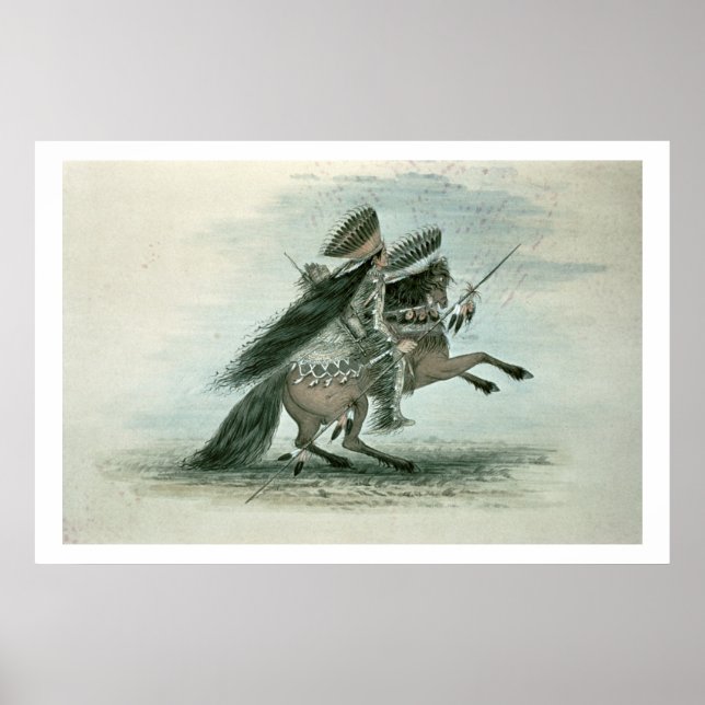 Póster Guerrero de la tribu cuervo (con c/c sobre papel) (Frente)