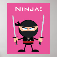 Guerrero De Ninja Rosa personalizado Con Dos Katan